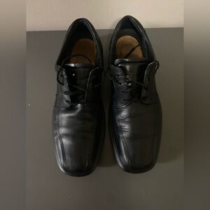 Ecco Black Leather Lace-Up Casual Derby Shoes Size 12